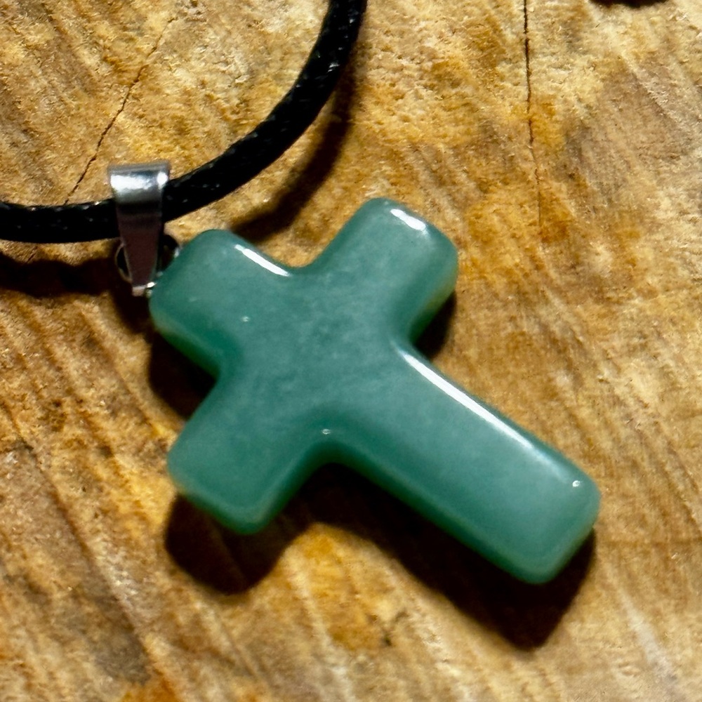 Aqua Cross‎ Pendant Necklace